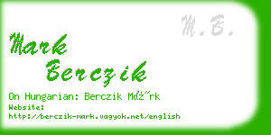 mark berczik business card